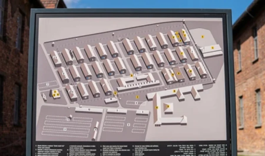 picture of the Auschwitz map