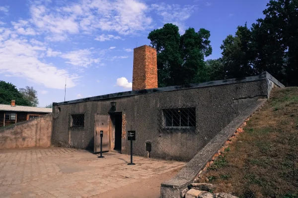 Picture of the gas chamber in Auschwitz